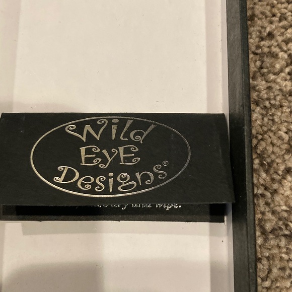 Wild Eye Designs Salad Servers Shades Of Blue Tiled Handles 2 Open Box Stainless - Picture 6 of 7